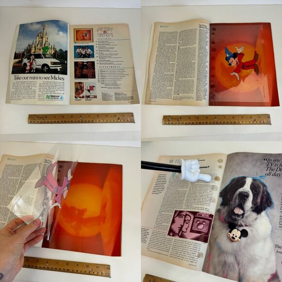 Vtg Mickey is Sixty Magazine Magic Moments Activity Booklet w Stickers Cert READ - Picture 4 of 12